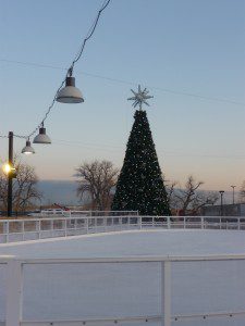 Ice Rink at The Promenade Shops at Centerra in Loveland, Colorado.  Photo by H.M. Kerr-Schlaefer