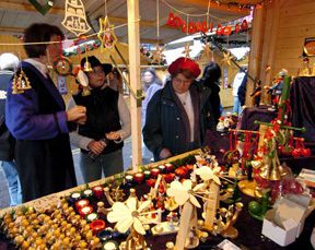 Shoppers at the Christkindl Market Shoppers at the Christkindl Market
