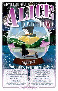 Grand Lake Winter Festival poster alice in Winterland
