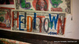 HeidiTown dollar bill at Hernandos Winter Park 2013 HeidiTown dollar bill at Hernandos Winter Park 2013