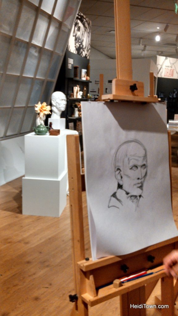 Ryan's drawing at Passport to Paris at the Denver Art Museum. HeidiTown.com Ryan's drawing at Passport to Paris at the Denver Art Museum. HeidiTown.com
