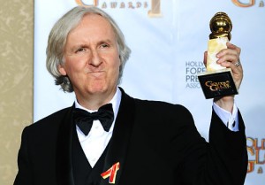 Golden Globe Awards - Photo Room Director James Cameron poses with the award for best motion picture drama for "Avatar" backstage at the 67th Annual Golden Globe Awards on Sunday, Jan. 17, 2010, in Beverly Hills, Calif. (AP Photo/Mark J. Terrill)