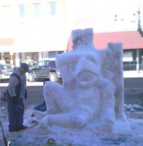Snow Sculpture After Dark 1 Snow Sculpture After Dark 1
