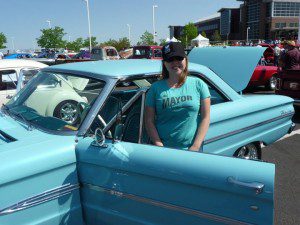 the Mayor in a blue car at Colorado Nationals the Mayor in a blue car at Colorado Nationals