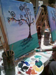 Ryan's painting in progress Ryan's painting in progress
