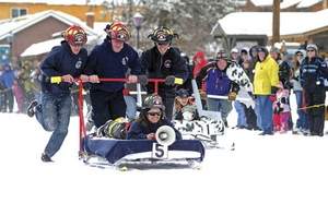 Fire Dept Bed Sled Grand Lake Winter Carnival Fire Dept Bed Sled Grand Lake Winter Carnival