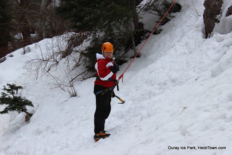My smile after rappelling with Dawn at the Ouray Ice Park photo by Ryan Schlaefer for HeidiTown.com My smile after rappelling with Dawn at the Ouray Ice Park photo by Ryan Schlaefer for HeidiTown.com