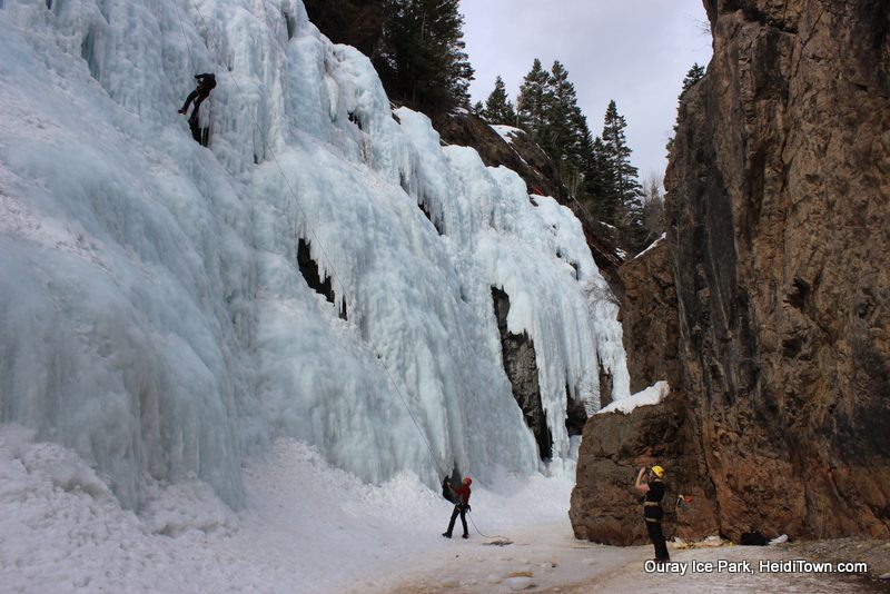 Other climbers in our section of the canyon at Ouray Ice Park. Photo by Heidi Kerr-Schlaefer for HeidiTown.com Other climbers in our section of the canyon at Ouray Ice Park. Photo by Heidi Kerr-Schlaefer for HeidiTown.com