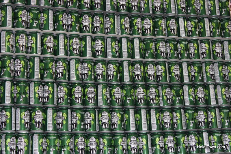 a wall of beer at Ska Brewing in Durango. HeidiTown.com