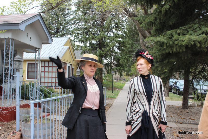 On our historical walking tour with the ladies of the Victorian Aid Society. HeidiTown.com On our historical walking tour with the ladies of the Victorian Aid Society. HeidiTown.com