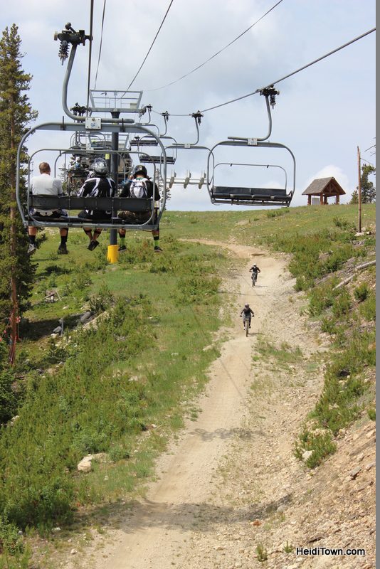 mountain bikers at Winter Park Resort. HeidiTown.com mountain bikers at Winter Park Resort. HeidiTown.com