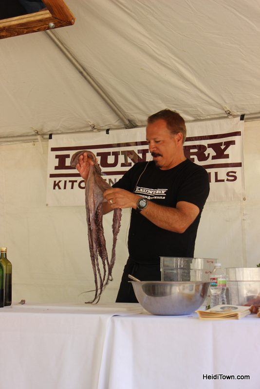 Steamboat All Arts Festival 2013 Chef Laslow of Laundry Kitchen & Cocktails cooks up octupus Steamboat All Arts Festival 2013 Chef Laslow of Laundry Kitchen & Cocktails cooks up octupus