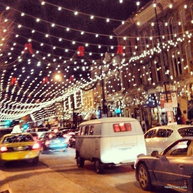 Larimer Street lit up for the holidays. in downtown Denver. HeidiTown.com Larimer Street lit up for the holidays. in downtown Denver. HeidiTown.com