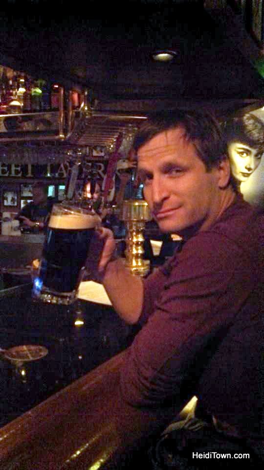 Ryan drinks a huge Guinness at Maloney's on Denver, Colorado. HeidiTown.com Ryan drinks a huge Guinness at Maloney's on Denver, Colorado. HeidiTown.com