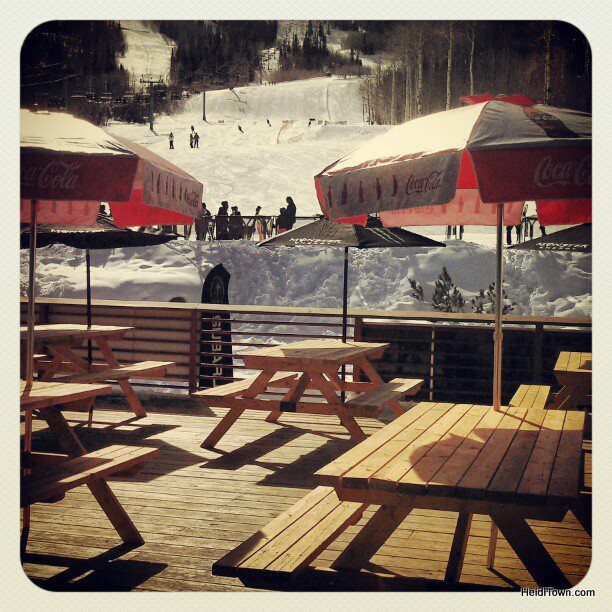 The big deck at Powderhorn Mountain Resort. HeidiTown.com The big deck at Powderhorn Mountain Resort. HeidiTown.com