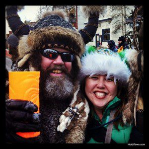 Ullr and the Mayor of HeidiTown at Ullf Fest 2014 in Breckenridge, Colorado. HeidiTown.com