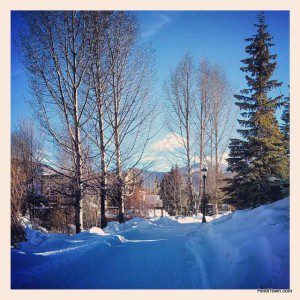 the riverwalk path in Breckenridge, Colorado. Ullr Fest 2014. HeidiTown.com