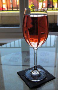 glass of rose wine