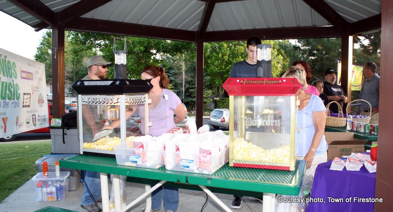 popcorn at Food & Flick Friday in Firestone, Colorado. HeidiTown.com