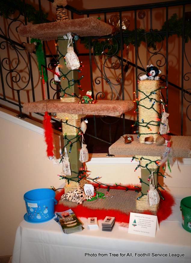 Cat Christmas Tree at Tree for All by Foothills Service League. HeidiTown.com