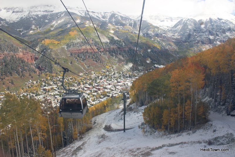 Telluride Ski Resort gondola ride to town. HeidiTown.com