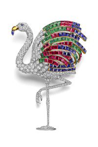 Title: Flamingo brooch worn by the Duchess of Windsor. Cartier Paris, special order, 1940.