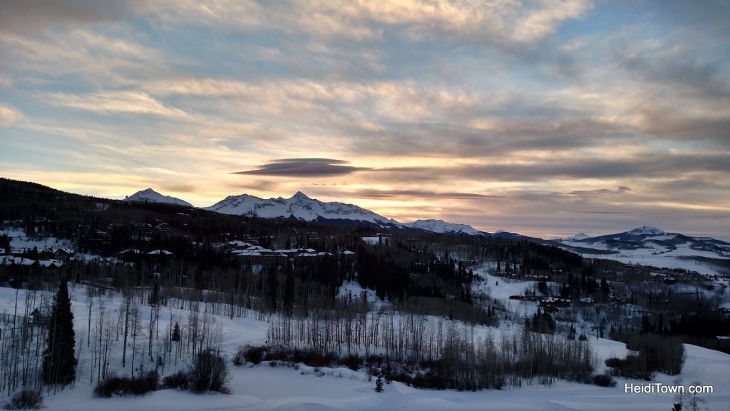the view from our room at The Peaks Resort in Telluride. Things to do in Telluride when you're not skiing. HeidiTown.com