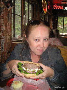 The burger at the buck snort. The best burger I ever ate in Colorado. HeidiTown.com