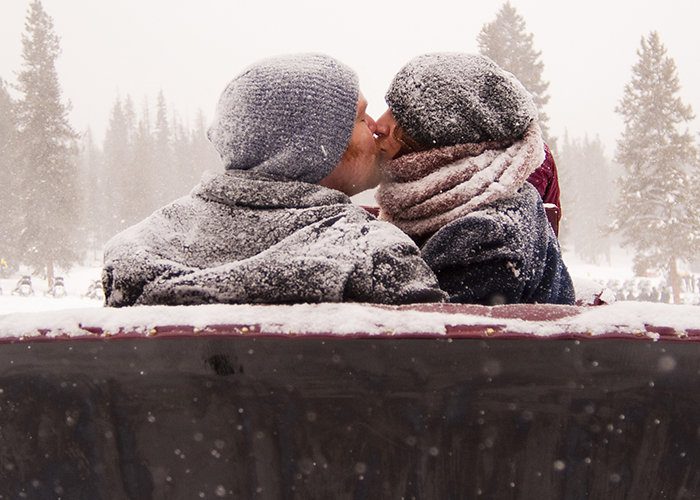 a romantic sleigh ride in Breckenridge Colorado.