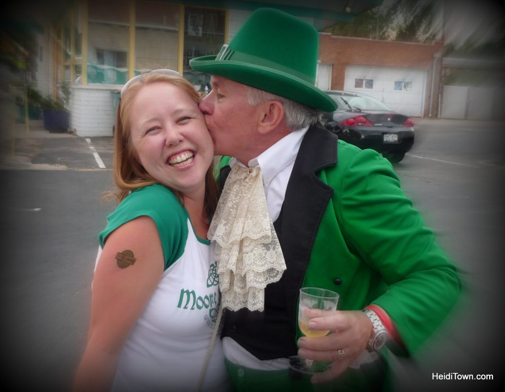 The Mayor and a Leprachaun. St. Patrick's Day in Colorado. HeidiTown.com