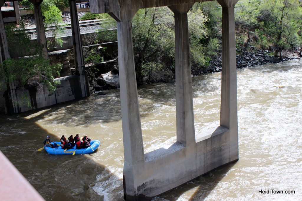 Rafting the Colorado River through Glenwood Springs, Colorado. HeidiTown.com