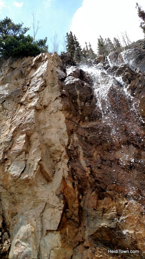 waterfall on Independence Pass. Summer road trip tips - Colorado. HeidiTown.com
