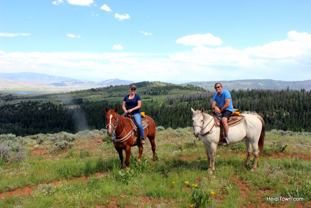 Horseback riding along the ridge at Latigo Ranch. HeidiTown.com