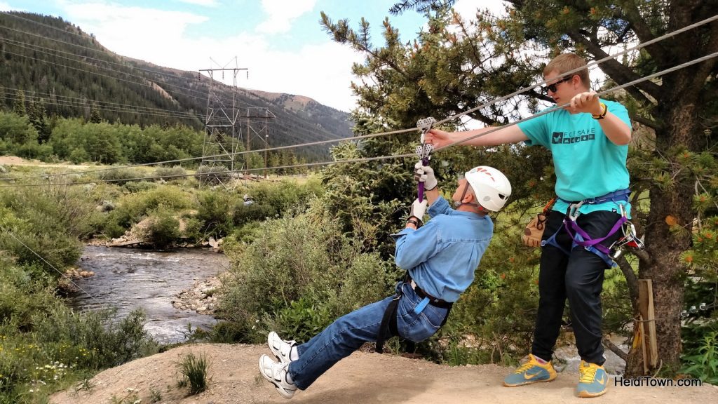 Practice area at Top of the Rockiees zip lines. HeidiTown.com