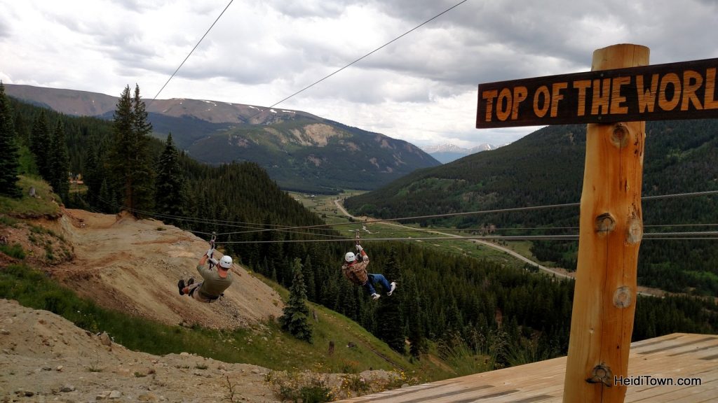 Top of the World zip line at Top of the Rockies. HeidiTown.com