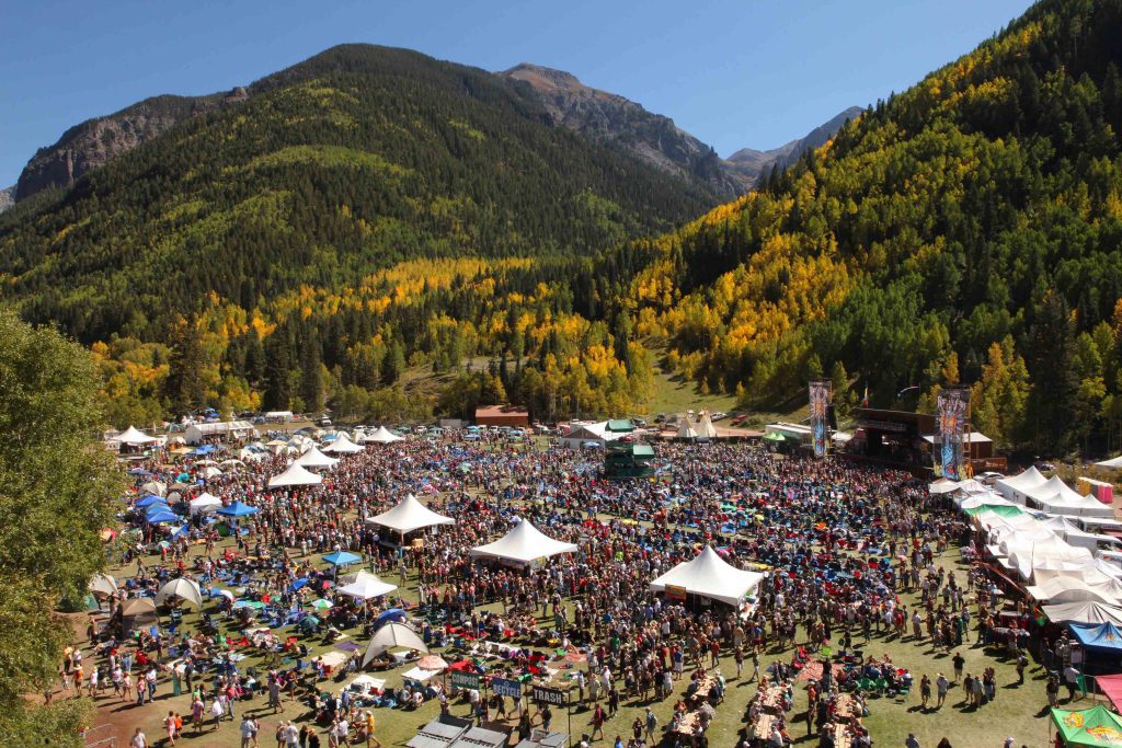 Aerial shot of Telluride Blues & Brews