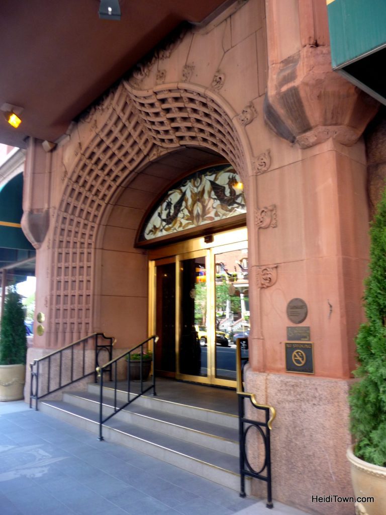 The grand entrance to the Brown Palace Hotel. Denver birthday hotels. HeidiTown.com