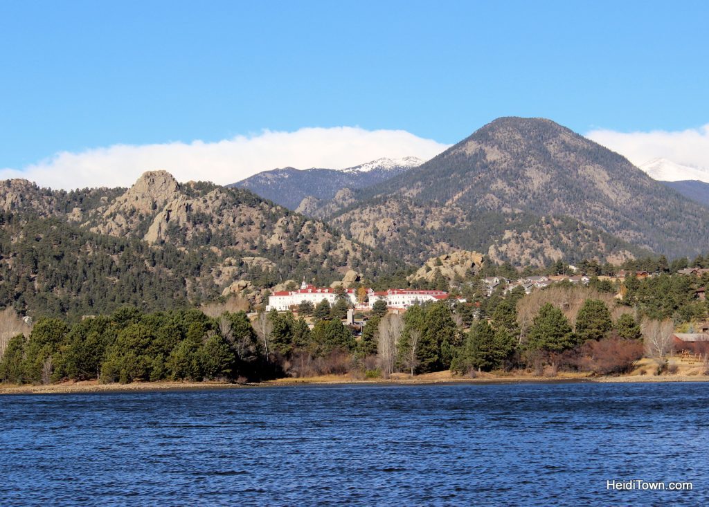 The Stanley Hotel across Lake Estes in Estes Park, Colorado, for adult getaways too. HeidiTown.com