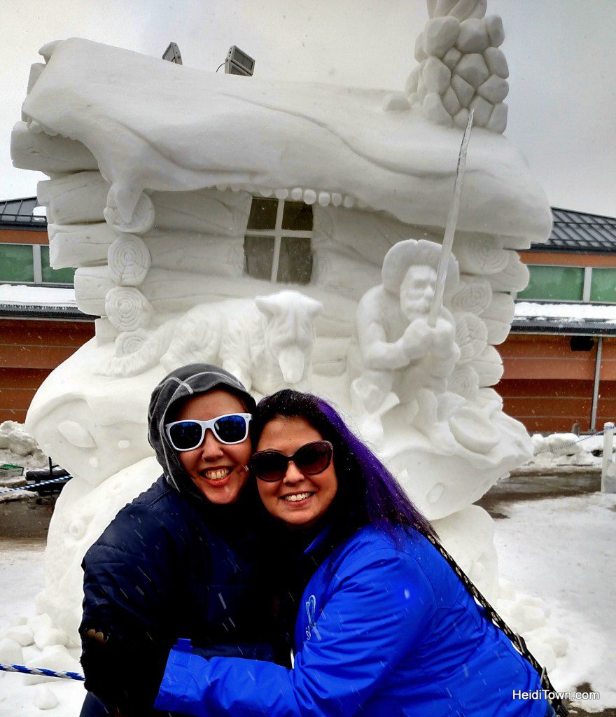 Top 10 HeidiTown Highlights of 2015. Posing with friend and arist Kerri Ertman at the Breckenridge Snow Sculpture Championships.