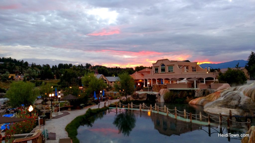 Top 10 HeidiTown Highlights of 2015. Sunrise at The Springs in Pagosa Springs, Colorado.