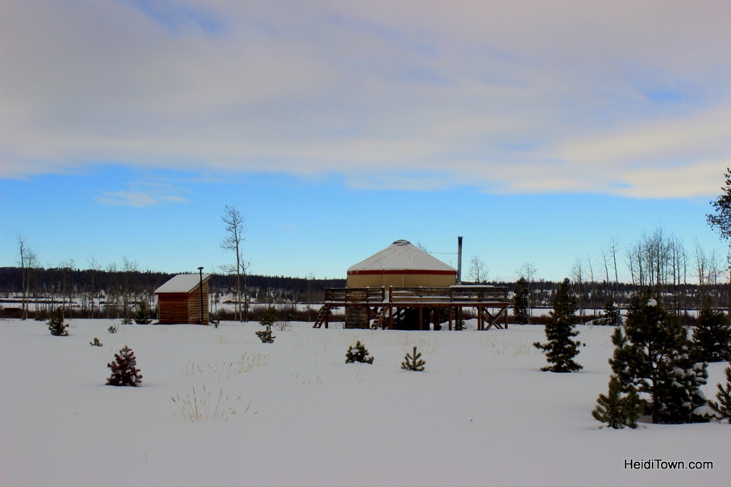the yurt life is the life for me. The sunset yurt and its outhouse. HeidiTown.com