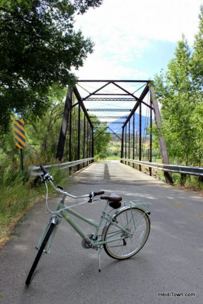 Bike farm tour in the North Fork Valley. Black Bridge shot. HeidiTown.com