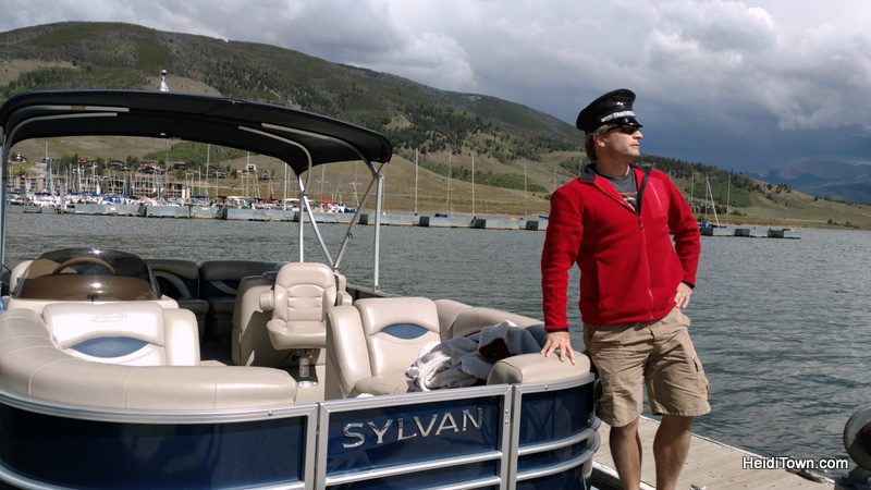 Fall in love with Frisco, Colorado this autumn. Lake Dillon pontoon boat captain. HeidiTown.com