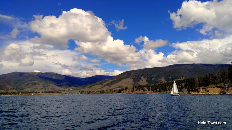 Fall in love with Frisco, Colorado this autumn. Sailboat on Lake Dillon taken from our Pontoon Boat. HeidiTown.com