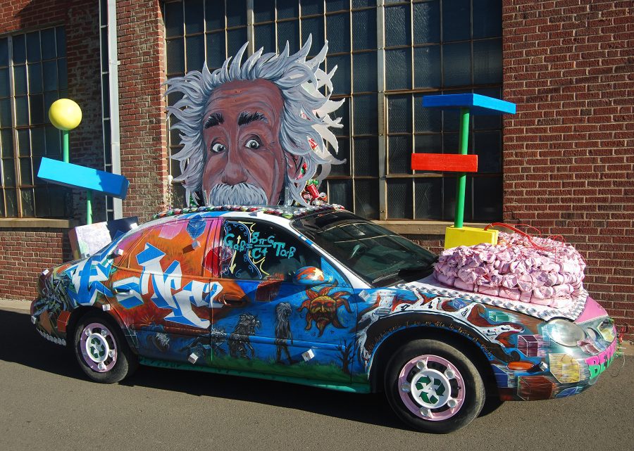 Featured Festival ArtoCade 2015 Trinidad Colorado. Einstein artcar. HeidiTown.com