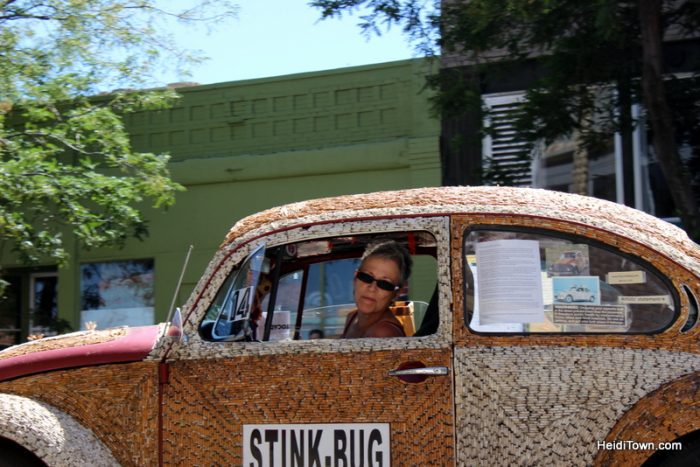 The Stink Bug art car at ArtoCade 2016. By Carolyn Stapleton of Albuquerque, New Mexico.