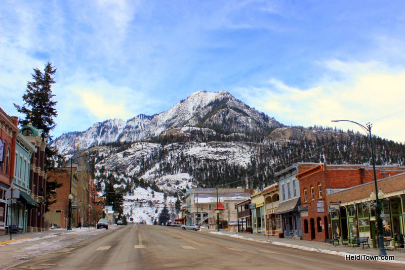 Why Visit Ouray, Colorado this Winter. Downtown Ouray in December. HeidiTown.com