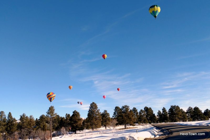 A Hot Air Balloon Ride in Pagosa Springs, Colorado with the Dickey Brothers. eight hot air balloons HeidiTown.com