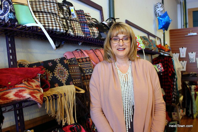 The Mayor Goes Shopping in Downtown Greeley, Colorado. Sassy Bagz. HeidiTown.com
