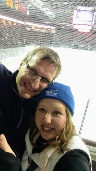 A Night Out With the Colorado Eagles, selfie shot